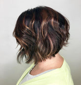 Wigs for Older Women with Round Faces for Women Caucasian 100% Human Hair